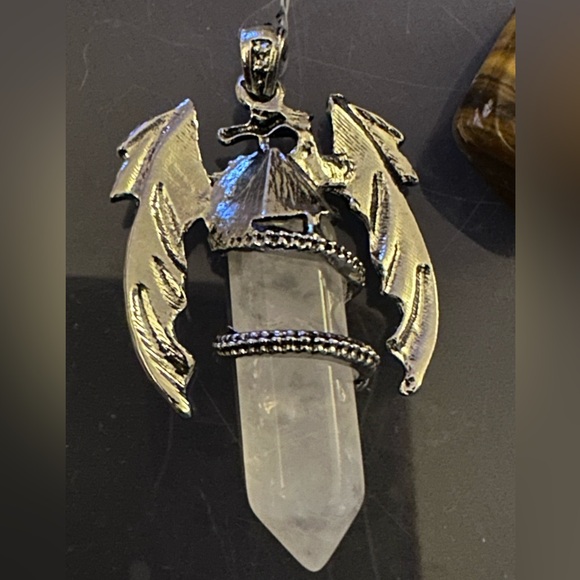 Quartz Dragon Necklace - Picture 3 of 3